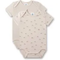 Sanetta Baby Bodysuit Set Beige Regenboog - 2 Stuks - Biologisch Katoen