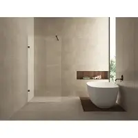 Wiesbaden Less inloopdouche 900 x 2000 x 8 mm nano helder glas/mat zwart