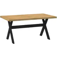 vidaXL Eettafel NOAIN X-vormige poten 160x90x75 cm massief hout