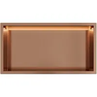 Guido Gusto Copper RVS Inbouwnis 30x60x10cm met RGB verlichting