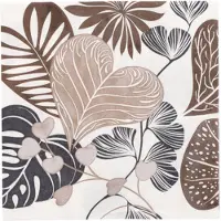 Papstar 10x 20 Servetten 3-laags 1/4 vouw 33 cm x 33 cm Silky Fronds
