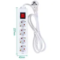 Winning Star St-4048 - Stekkerdoos - 4-voudig Met 3 Meter Kabel