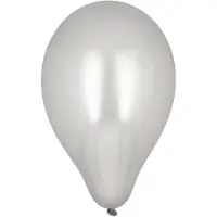 Papstar 12x 10 Ballonnen Ø 25 cm zilver