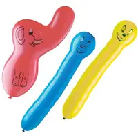 Papstar 12x 3 Ballonnen assorti kleuren verschillende vormen