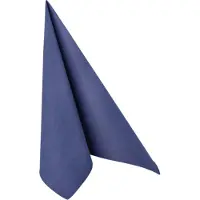 Papstar Servetten Royal Collection, 5 x 50 stuks, 1/4 vouw, stoflook, 400 x 400 mm, papier, donkerblauw