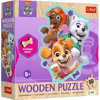 Trefl PAW Patrol houten puzzel 50 stukjes - educatief kinderspel.