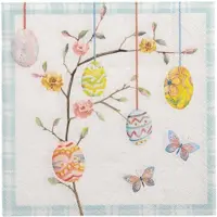 Papstar 15x 20 Servetten 3-laags 1/4 vouw 33 cm x 33 cm Easter Branch