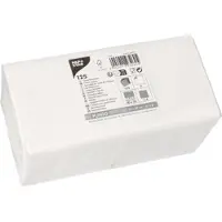 Papstar 16x 125 Servetten 2-laags PUNTO 1/4 vouw 20 cm x 20 cm wit