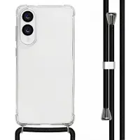 IMoshion Transparante Backcover met koord voor de Samsung Galaxy S25 Edge - Zwart