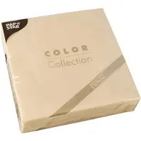 Papstar 18x 30 Servetten 2-laags PUNTO 1/4 vouw 38 cm x 38 cm champagne micro reliëf