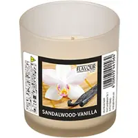 Gala 6x Geurkaars in glas Ø 70 mm · 77 mm ivoor - Sandalwood-Vanilla Indro