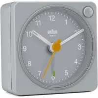 Braun BC02XG - Wekker - Reis - Analoog - Grijs