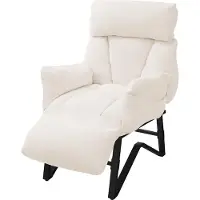 ML-Design Woonkamer fauteuil Loungestoel Beige met rugkussen tot 120 kilogram Polyester hoes in linnenlook ML design