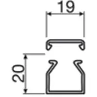 Hager LF2002008014 Kabelgoot Kabelgoot voor elektrische installaties (l x b x h) 2000 x 19 x 20 mm Bruin 1 stuk(s)