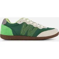 Woden Sneakers laag 'Nanna' lichtgrijs / donkergroen