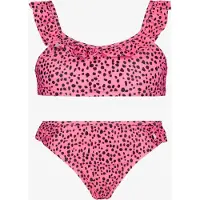 Osaga meisjes bikini met stippenprint roze zwart maat 158/164