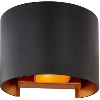 Arcchio Wandlampe , Zuzana, dimbare, Zwart, Woonkamer, Aluminium, Modern
