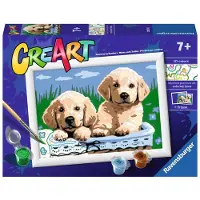 Ravensburger CreArt Cute Puppies - Schilderen op nummer voor kinderen