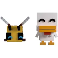 Youtooz Minecraft Vinyl Figures Bee and Chicken Monitor Buddiez