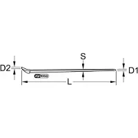 Ks Tools 9643208 ROESTVRIJSTALEN nastrijkijzer, 750 mm