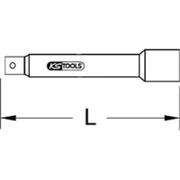 Ks Tools 1/2 verlengstuk met isolatie, automatische vergrendeling, 250 mm 117.1231