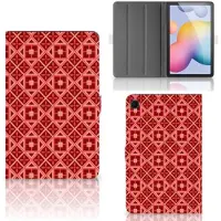 B2Ctelecom Samsung Galaxy Tab S6 Lite | S6 Lite (2022) Tablet Hoes Batik Rood