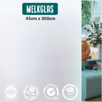 Homewell Raamfolie HR++ 45x300cm - Zonwerend & Isolerend - Anti inkijk - Statisch - Melkglas - Inclusief Rakel