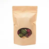 Packlinq Stazakken Kraft met ovaal Venster 21x9x29cm 510 gram