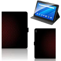 B2Ctelecom Lenovo Tab E10 Tablet Hoes Geruit Rood