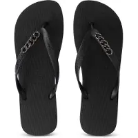 Uzurii Zilveren kleine teenslipper zwart