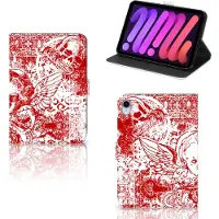 B2Ctelecom Tablettasje iPad Mini 6 (2021) Angel Skull Rood