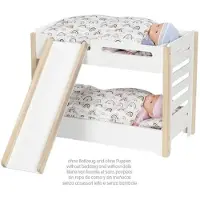 Goki Poppenbed - Stapelbed Met Glijbaan - 52X28X39Cm - 3 Jaar