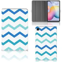 B2Ctelecom Samsung Galaxy Tab S6 Lite | S6 Lite (2022) Tablet Hoes Zigzag Blauw