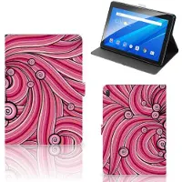 B2Ctelecom Lenovo Tab E10 Hoes Swirl Pink