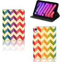 B2Ctelecom iPad Mini 6 (2021) Tablet Hoes Zigzag Multi Color
