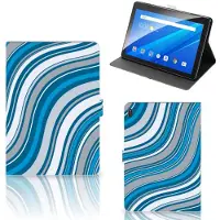 B2Ctelecom Lenovo Tab E10 Tablet Hoes Waves Blue