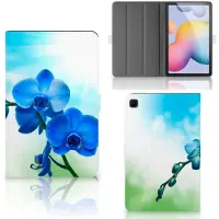 B2Ctelecom Samsung Galaxy Tab S6 Lite | S6 Lite (2022) Tablet Cover Orchidee Blauw - Cadeau voor je Moeder
