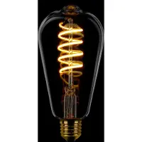 Expo ETH Edison ST64 Filament spiraal LED 7,5w E27 240v 2200k dimbaar goud