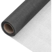 vidaXL Vliegenhor Fiberglas, 80x2000 cm, zwart
