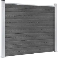 vidaXL Schuttingpaneel 180x146 cm HKC zwart