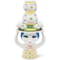Bjørn Wiinblad Lady with hat kandelaar H16 cm Roze