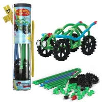 Clics - Bendy Buggy - Flexibele Bouwstaafjes - Speelgoed 5,6,7,8 Jaar Jongens en Meisjes- Constructie Speelgoed- Montessori Speelgoed- Educatief Speelgoed