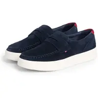 Tommy Hilfiger Milann Instappers blauw Suède Maat 44
