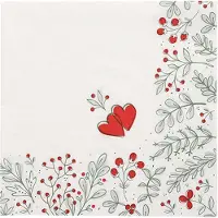 Papstar 15x 20 Servetten 3-laags 1/4 vouw 40 cm x 40 cm Berries