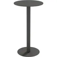 Meet by Paperflow buitentafel Cross, rond, schijfvoet, ⌀ 600 x H 1100 mm, zwart/matzwart