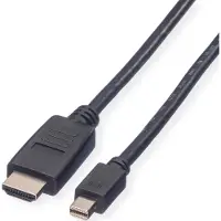 Value Mini DisplayPort 1.2 naar HDMI 1.4 kabel (4K 30 Hz) / zwart - 4,5 meter