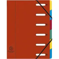 Exacompta Mappen met uitrekbare rug 55065E Rood Karton bedekt met papier 24 x 32 cm 8 Stuks