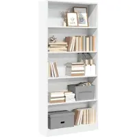 vidaXL Boekenkast 80x24x176 cm bewerkt hout wit