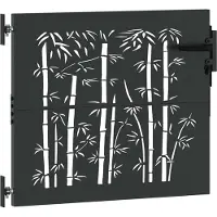 vidaXL Tuinpoort 85 x 100 cm Poedercoated staal Zwart Vergrendelbaar