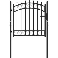 vidaXL Hekpoort EMMEN met stalen pinnen 103x97 cm zwart